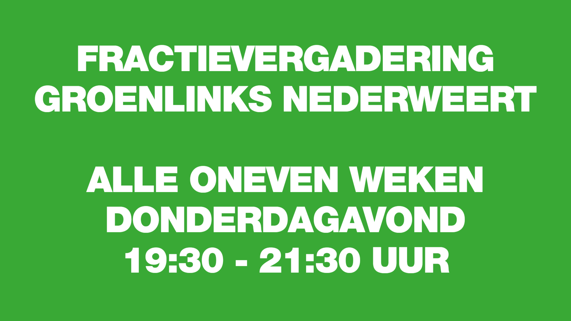fractievergadering vanaf januari 2024